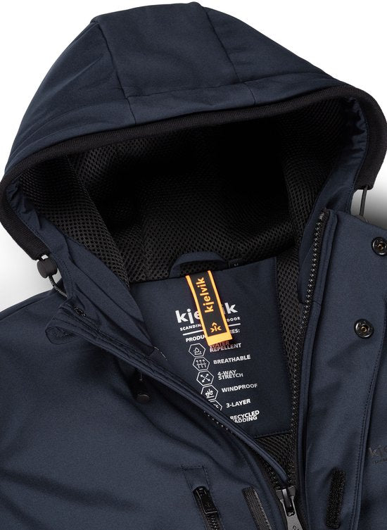 Kjelvik Baris Heren Outdoorjas - Donkerblauw